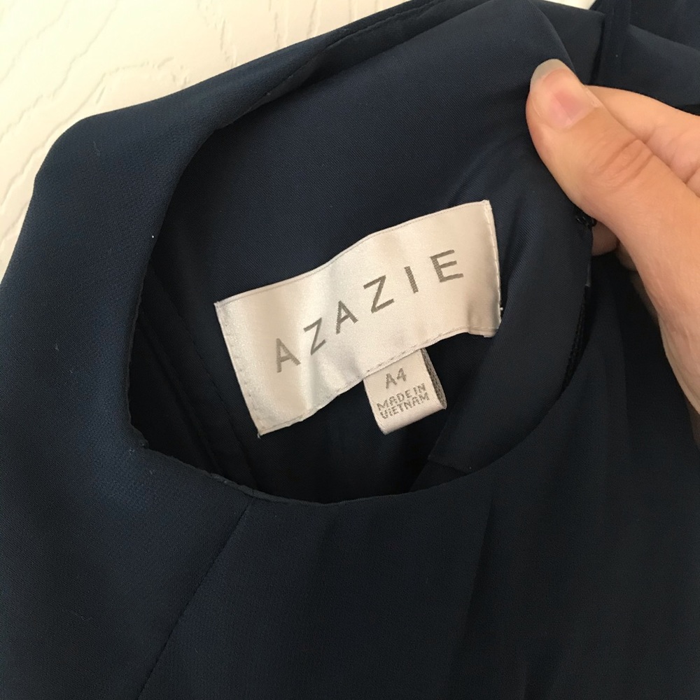NEW Bridesmaids Dress Azazie Bonnie Navy Blue A4 - Picture 6 of 6